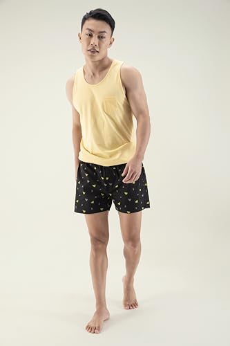 DAMENSCH Regular Fit Solid 100% Soft & Durable Cotton Boxer Shorts Dual Pockets Anti-Bacterial Moisture Wicking Microfibre Waistband Ultra-Light Boxers for Men