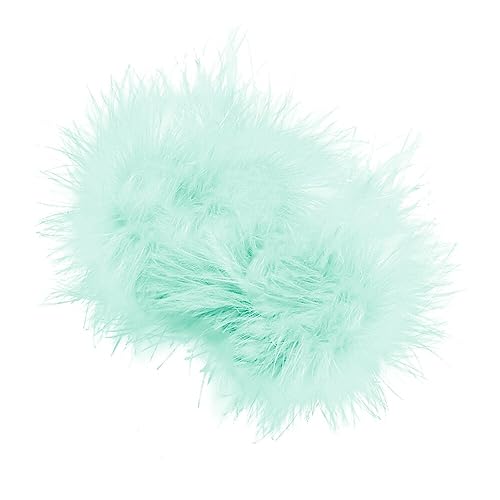 LICHENGTAI Natural Feather Cuff Slap Bracelet Elegant Ostrich Feather Bracelet for Women Costume Feather Snap Wrist Cuff Halloween Christmas Party Hair Accessories - Image 2