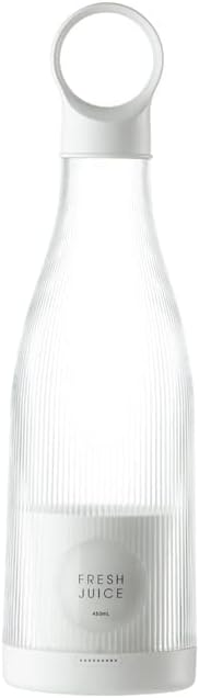 BUDINOQUE Licuadora portátil, mini mezclador de jugo de frutas, licuadora de tamaño personal con cuatro cuchillas, botella de viaje recargable por