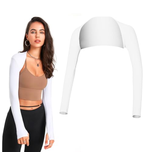 AOEVUIR UV Schutz Bolero Kühlschal mit Armmanschette und Fingerlöchern...