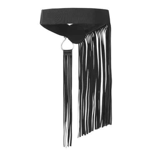 ITODA Women Punk Tassel Belt Fringe Wide Western Skirt Retro Viking Costume Waist Band4