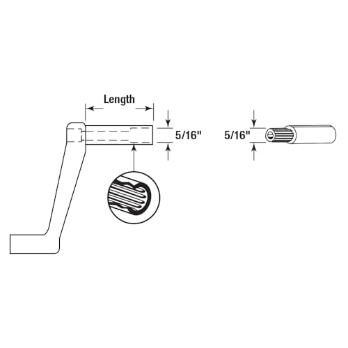 Prime-Line R 7226 Window Handle, 1-3/4 In. Stem, Diecast (2 Pack)