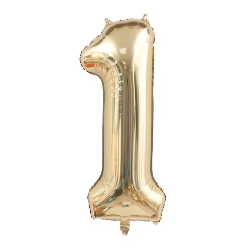 Alaoo Foil Ballons,Numéro 1 Ballons Fête Grands 40pouces,Ballon Anniversaire Pour Femmes Filles Enfants Pour Décoration Fête à Thème Doré Remise...