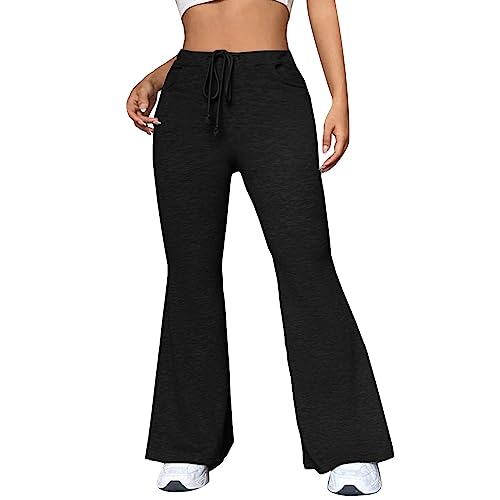 Pantalon jogging ample femme fitness tracksuit bottoms fluide taille haute sport