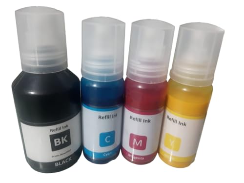 Image of Compatible 008 Refill Pigment Ink for Epson L15150, L15160, L15140, L6490, L6460 Printer(CMYK)