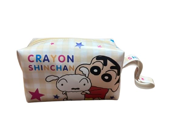 Crrayyon Shiinchaan Kids Pencil Pouch with Zipper | Cute Cartoon Multipurpose Stationery & Makeup Organizer Bag for Boys & Girls | Travel Cosmetic Storage Case with Wrist Strap-image-9