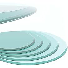 ODUSE-DAILY 36" inch Round Glass Table Top - Tempered Glass, 1/2" Thickness, Beveled Polished Edge