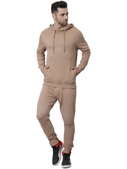 Men's Premium Multicolour Tracksuit Set | Hoodie & Sweatshirt Cargo Joggers | Plain & Graphic and printed & Side-Stripe | Cotton Fleece Two-Piece Co-ord Set-image-2