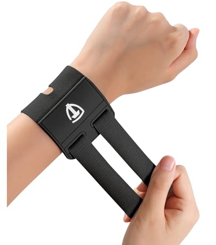 FVVWVV 2pcs TFCC Wrist Support Brace, Adjustable Wristband for Ulnar Sided Wrist Pain, Wrist Straps for Weightlifting, Working Out and Pain Relief (Black)