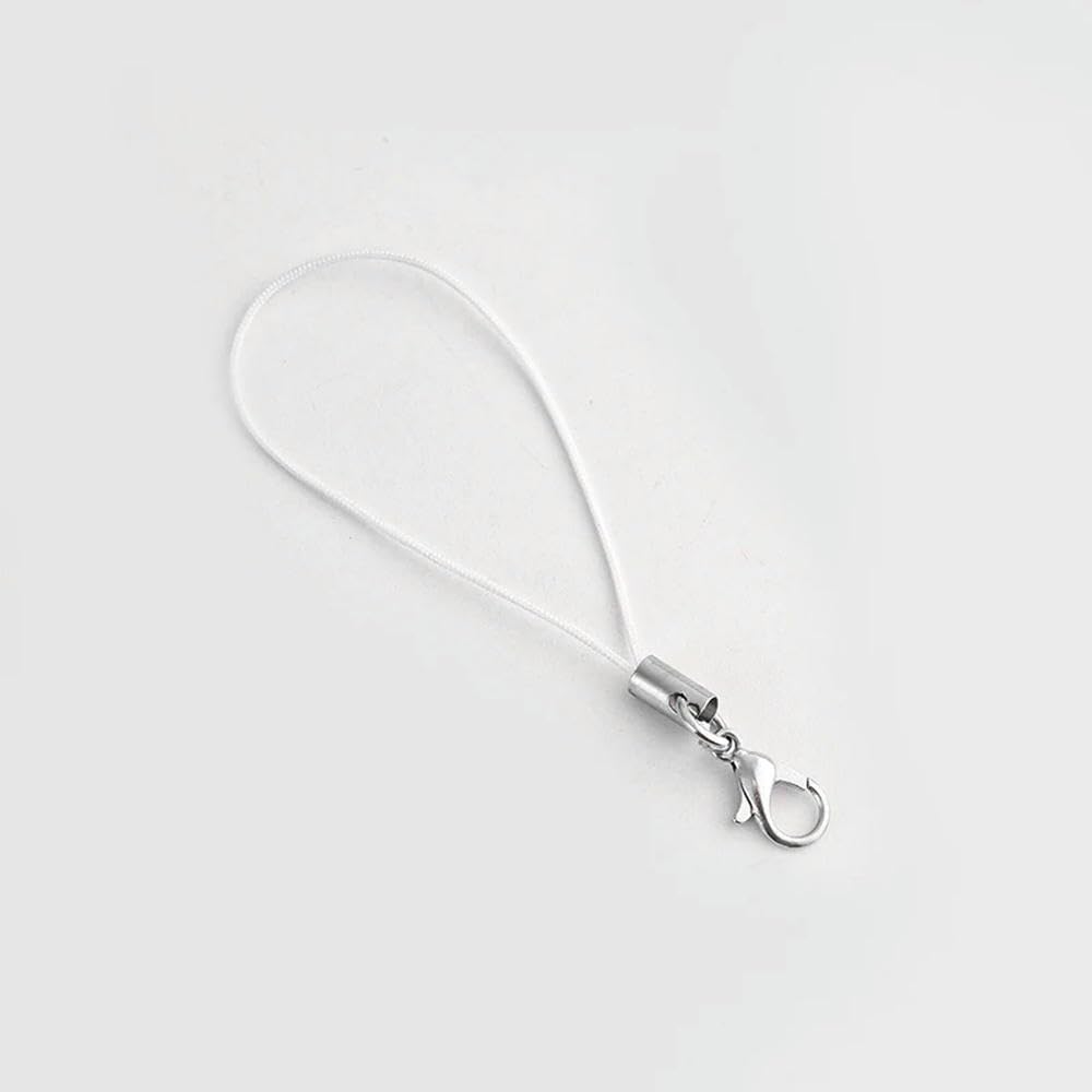 Loukeke White 20Pcs/Lot Colorful Phone Lanyard Polyester Mobile Strap Cord With Lobster Clasp For Diy Lanyards Keychain Chain Craft Findings