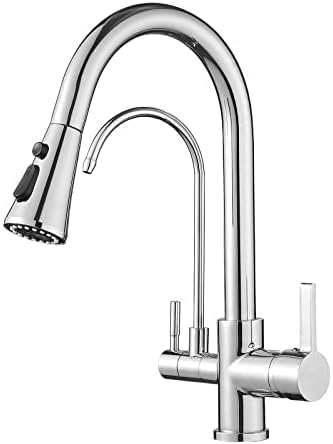 Robinet de cuisine de remplissage de pot multicolore en laiton à double pulvérisation