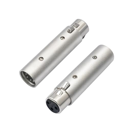 Adaptador XLR 3 pines a 5 pines, pack 2 unidades miniatura 1