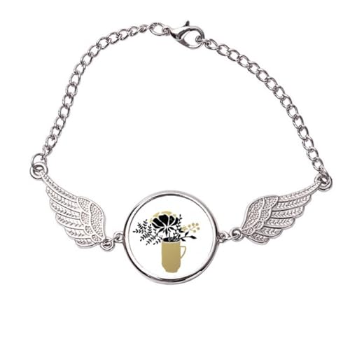 Bracelet ailes d'ange en métal fini les bijoux ternes taille M