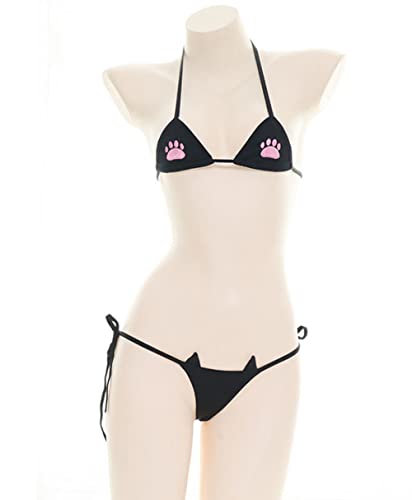 SINGUYUN Womens Sexy Micro bikini Suit Anime Bikini Cosplay Lingerie Kawaii Bra and Panty Set Cute3