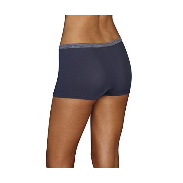 Hanes-Womens-Comfort-Flex-Fit-Seamless-Boyshort-Underwear-6-Pack Hanes Women's Boyshorts Panties Pack, Seamless Underwear for Women, Comfort Flex Fit, Multipack