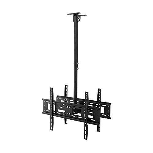 Soporte de pared ajustable para TV para pantallas LCD de 32 65 pulgadas, soporte de doble pantalla, techo y pared, altura ajustable, se adapta a la mayoría de televisores, diseño resistente