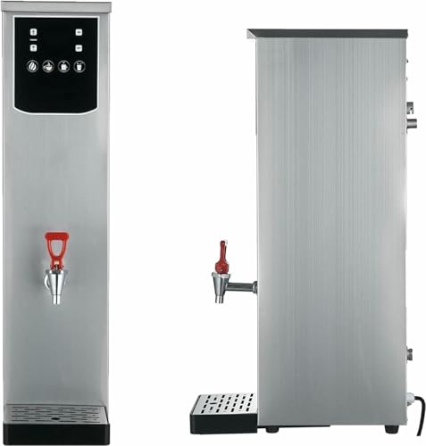 FKINGLRK Calentador de Agua automático de Acero Inoxidable de 20 l, para Uso Comercial, 2,5 kW, con Pantalla táctil Inteligente Ajustable para Uso doméstico, Grifo antigoteo.
