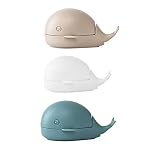 MEETOZ Silicone Washing Brush 3Pcs Creative Little Whale, Fingernail Scrub, Toe Cleaning With Handle Grip for Clothes Shoes Foot Scrubber