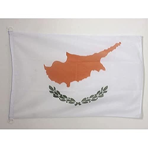 AZ FLAG, Cyprus Flag, 2x3 Ft, For Outdoor, Cypriot Banner Knitted Polyester with Two Plastic Rings, Fade Resistant