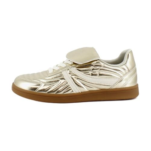 Steve Madden Women's Madrid Sneaker, Gold, 8