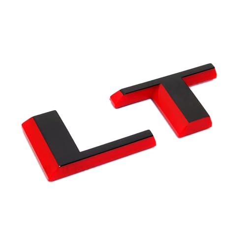 Image of Replacement for 2019-2023 Silverado 1500 Rear Tailgate LT LTZ Letter Logo 3D Emblem Badge Sticker Z71 (Red Black, LT)