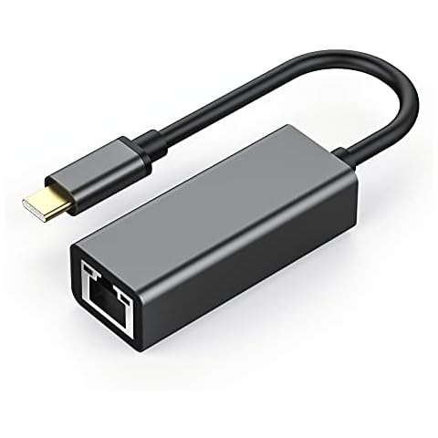 USB C to Ethernet Adapter, Type-C to RJ45 Gigabit 1000 Mbps Ethernet Adapter Compatible, Adapter for MacBook Pro/Air, iPad Pro, Dell XPS, Galaxy S20 S10 S9 Cover