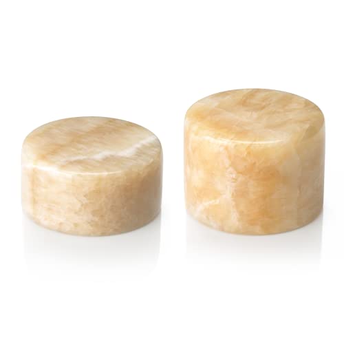 Auraglow Marmor Steinsalz Effekt Stil LED Stimmungslicht Glow Warmweiß Lampe mit Timerfunktion - Perfekt für Schlafzimmer, Lounge oder Büro - Klein und Hoch Pack