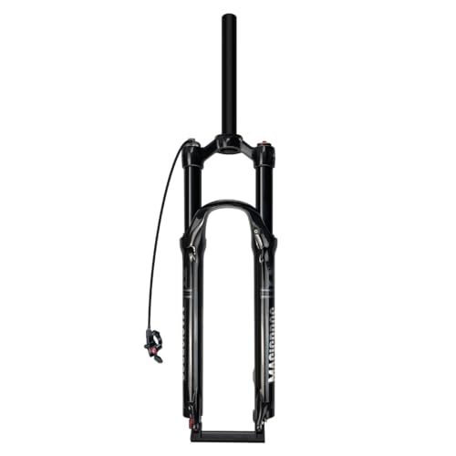HIMALO Mountainbike Luftfederung Gabel 26/27.5'' Federweg 120mm MTB-Gabel Zugstufe Einstellbar 1-1/8" Gerade Scheibenbremsgabel QR 9x100mm Ferngesteuertes Lockout (Size : 26'')