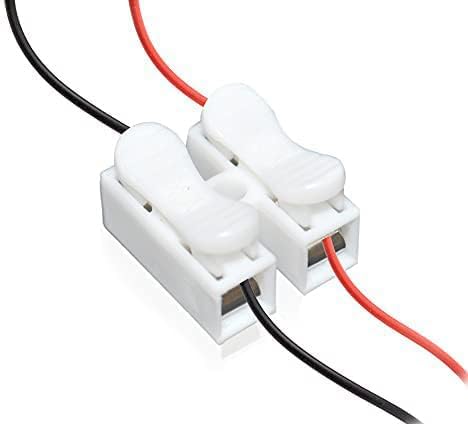GLOBOMOTIVE Electrical Quick Push Cable Connector – High Pressure Resistant Splice Lock Wire Terminals Push Connector, 2 Way (Pack of 20)