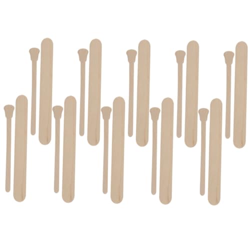 SAFIGLE 100 pièces Bâtonnets Applicateurs Cire Bois Lisses sans Odeur pour Épilation Accessoire Cosmétique Sûr pour Visage et Corps