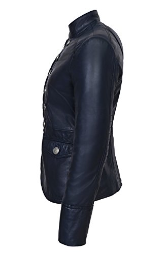 Victory 8976 Ladies Navy Blue Military Parade Style Soft Real Nappa Leather Jacket (14 Us / 18 Uk) #TOP3