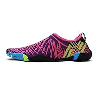 Chaussure Aquatique Chaussures d'eau de plage à séchage rapide, pantoufles d'eau unisexes for bord de mer, pieds nus, baskets de surf en amont, sandales légères for femmes et hommes(Purple,39)
