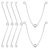 Metal Recessed Light Spring Clips, 6 PCS Spring Clips for Recessed Light Fixtures Silver Torsion Clip Metal Recesseds Lighting Trims for Bathroom Fan Ceiling Exhaust Fan Shower Lighting Trim