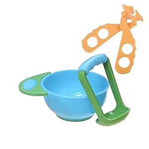 PandaEar Baby Food Mash and Serve Bowl with Scissors| Kids Toddlers Children Feeding Set