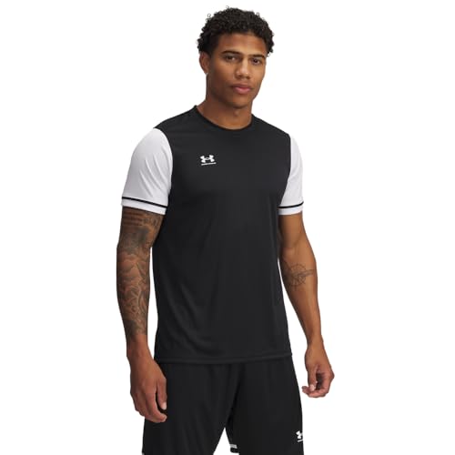 Under Armour Maglia Challenger Uomo, (001) nero/bianco/bianco, M