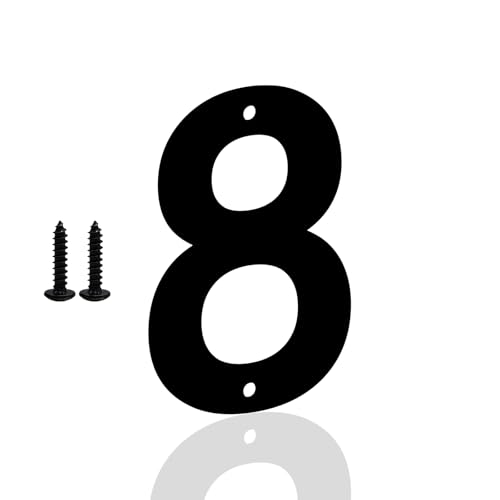 Numéros porte métal noir maison 4 pouces adresse moderne