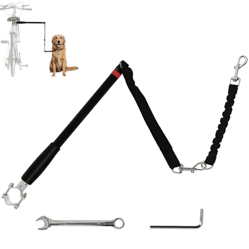 PawHut Laisse pour Chien pour vélo 124 cm, Facile à Installer et Amovible, vélo pour Chien Mains Libres, Laisse d'exercice pour l'entraînement, Le Jogging,...