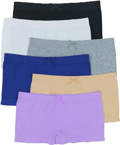 ToBeInStyle Girls’ Basic Pack of 6 Training Bras or Boyshorts Set