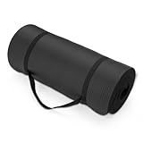 Amazonベーシック ヨガマット 厚め 25mm キャリーストラップ付 トレーニングマット ストレッチマット ピラティスマット