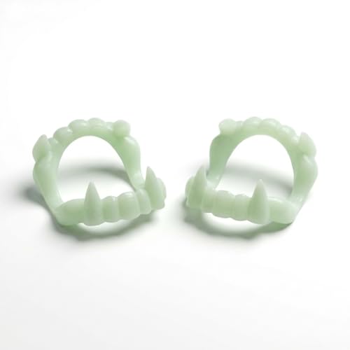 Halloween Vampire Teeth - Glow In The Dark - One Size Fits Adults Children - for Halloween Party Fancy Dress