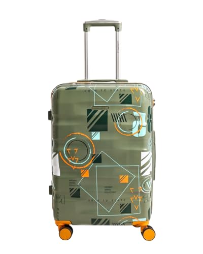 Image of CARRIMATE Trolley Bag Large Size Green | Polycarbonate Suitcase for Travel | Hard Luggage with 360 Spinner Wheels & Secure Lock, Antitheft Zipper, Dual Cover Interior Manchester