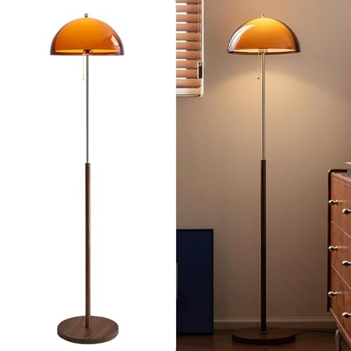 KlkrzJwy Lampadaire Champignon 153 CM Orange, Style Milieu Du Siècle...
