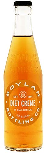 Boylan Bottling Pure Cane Sugar Soda Pop, Diet Cream Soda, 12 oz Glass Bottles (Pack of 12)