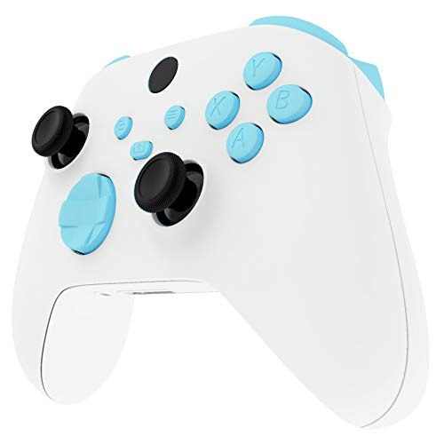 Image of eXtremeRate Replacement Buttons for Xbox Series X & S Controller, Heaven Blue Custom Accessories Repair Kit Bumpers Trigers Dpad ABXY Start Back Sync Share Keys Parts for Xbox Core Wireless Controller