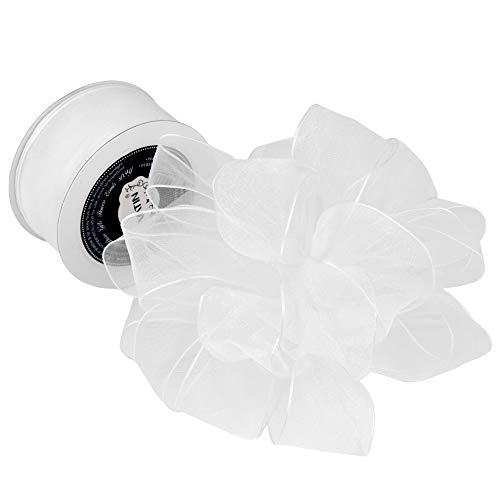 image for VATIN Christmas Ribbon Sheer Organza Wired Ribbon 1-1/2 inch 25 Yards 