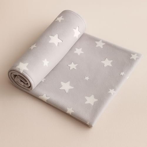 Image of Zikku Printed Dry Sheets for Baby Medium Size Soft |Comfortable |Extra Absorbency|Fast Dry (100x70 cm, Grey, Star Print)