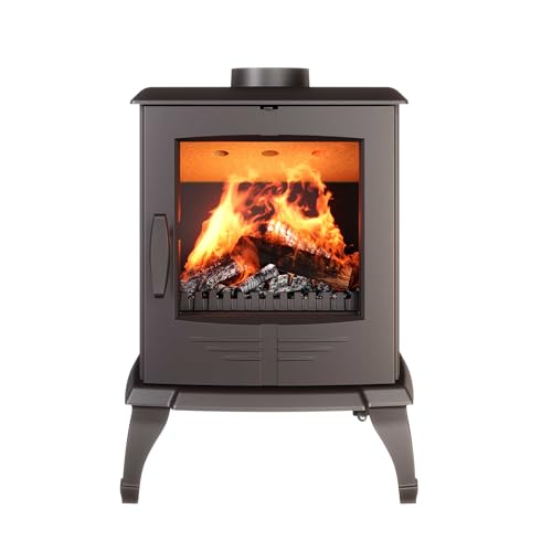 Estufa de leña libre, de hierro fundido negro - P8 (7,9 kW) ECO