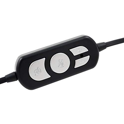 iMicro Im320 USB Headset with Adjustable Microphone Noise Cancelling, Wired Headphone for PC, Laptop,Black