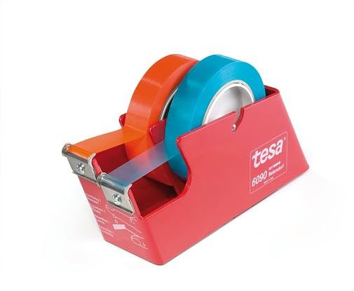 tesa® Tischabroller, gefüllt, Metall, für Rollen bis 25 mm x 66 m, Sie erhalten 1 Stück