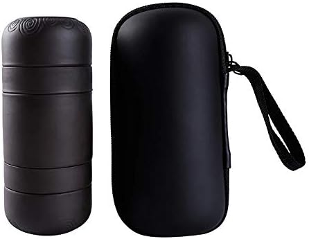 Miniatura 3 de Juego de té portátil chino – Tetera de porcelana de arcilla Tetera de estilo tradicional Kungfu con bolsa de viaje